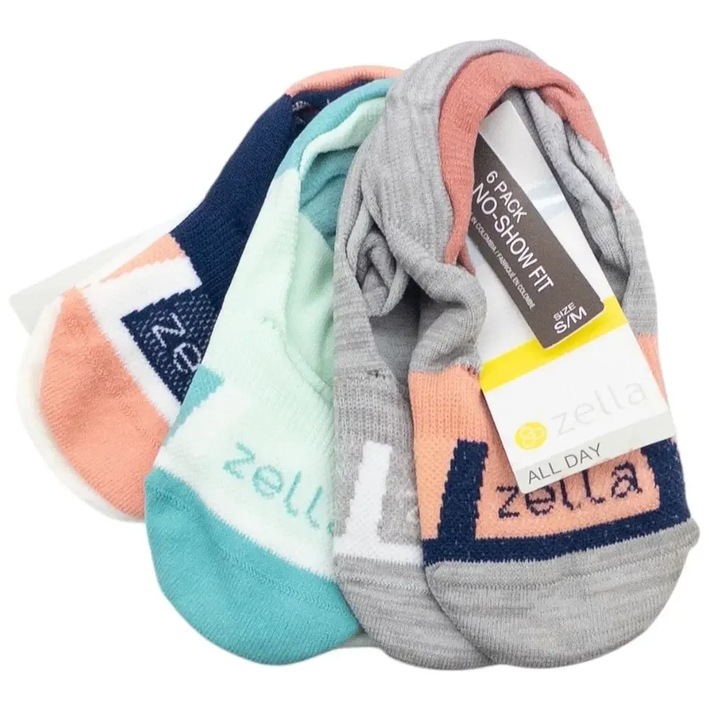 Zella Girl Toddler Socks Lot 6 Packs 27 Pair NWT Low Cut No Show 7.5-11.5 S/M